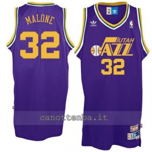 maglia karl malone #32 utah jazz classico porpora