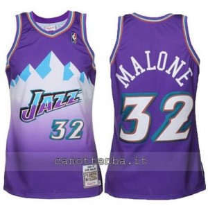 maglia karl malone #32 utah jazz retro blu