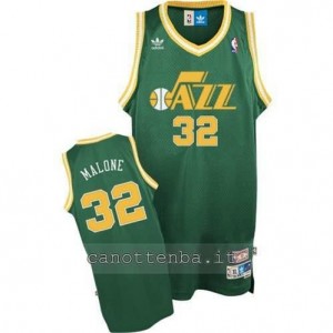 maglia karl malone #32 utah jazz soul verde