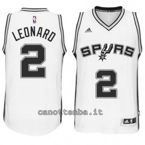 maglia kawhi leonard #2 san antonio spurs 2014-2015 bianca