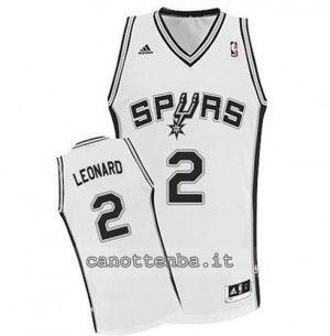 maglia kawhi leonard #2 san antonio spurs revolution 30 bianca