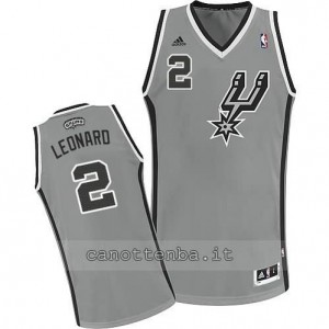 maglia kawhi leonard #2 san antonio spurs revolution 30 grigio