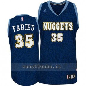 maglia kenneth faried #35 denver nuggets leopard