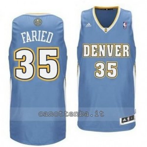 maglia kenneth faried #35 denver nuggets revolution 30 blu