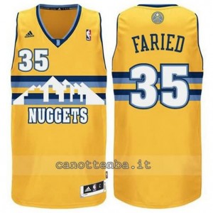 maglia kenneth faried #35 denver nuggets swingman giallo