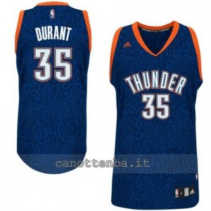 maglia kevin durant #35 oklahoma city thunder leopard