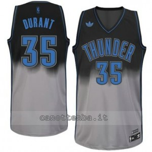 maglia kevin durant #35 oklahoma city thunder moda nero