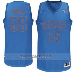 maglia kevin durant #35 oklahoma city thunder natale 2012 blu