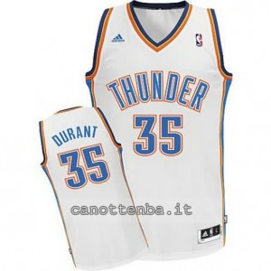 maglia kevin durant #35 oklahoma city thunder revolution 30 bianca