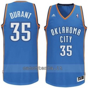 maglia kevin durant #35 oklahoma city thunder revolution 30 blu