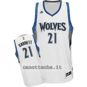 maglia kevin garnett #21 minnesota timberwolves 2014-2015 bianca