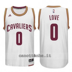 maglia kevin love #0 cleveland cavaliers 2014-2015 bianca