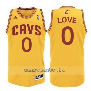 maglia kevin love #0 cleveland cavaliers revolution 30 giallo