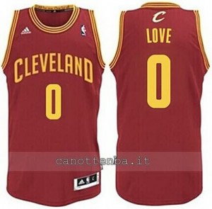 maglia kevin love #0 cleveland cavaliers revolution 30 rosso