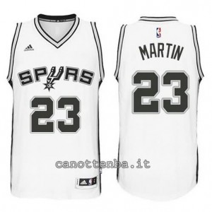 maglia kevin martin #23 san antonio spurs 2014-2015 bianca