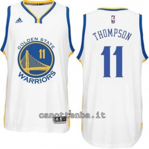 maglia klay thompson #11 golden state warriors 2014-2015 bianca