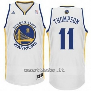 maglia klay thompson #11 golden state warriors revolution 30 bianca