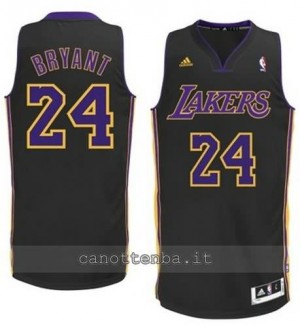 maglia kobe bryant #24 los angeles lakers nero