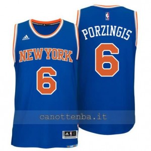 maglia kristaps porzingis #6 new york knicks 2015 blu