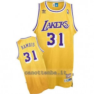 maglia kurt rambis #31 los angeles lakers soul giallo