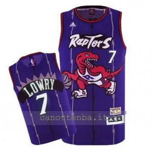 maglia kyle lowry #7 toronto raptors 2014-2015 porpora