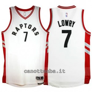 maglia kyle lowry #7 toronto raptors 2015-2016 bianca