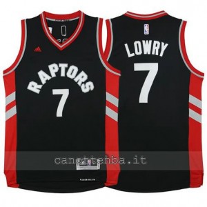 maglia kyle lowry #7 toronto raptors 2015-2016 nero