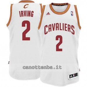maglia kyrie irving #2 cleveland cavaliers revolution 30 bianca