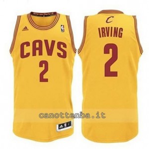 maglia kyrie irving #2 cleveland cavaliers revolution 30 giallo