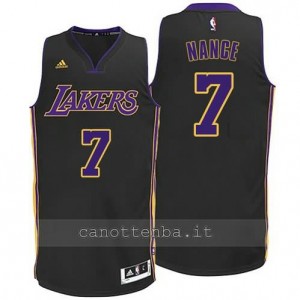 maglia larry nance #7 los angeles lakers nero