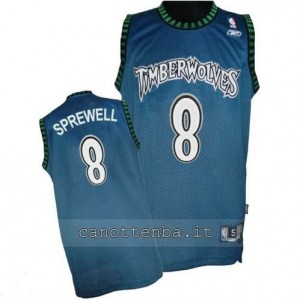 maglia latrell sprewell #8 minnesota timberwolves soul blu