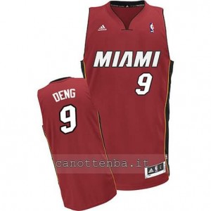 maglia luol deng #9 miami heat revolution 30 rosso