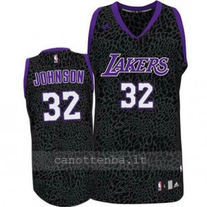 maglia magic johnson #32 los angeles lakers leopard