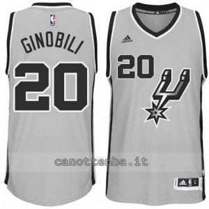 maglia manu ginobili #20 san antonio spurs 2014-2015 grigio