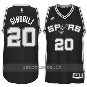 maglia manu ginobili #20 san antonio spurs 2014-2015 nero