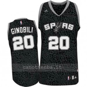 maglia manu ginobili #20 san antonio spurs leopard