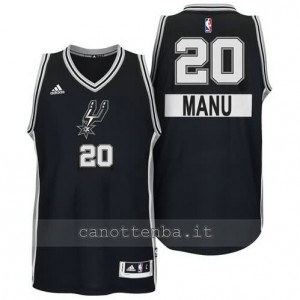 maglia manu ginobili #20 san antonio spurs natale 2014 nero