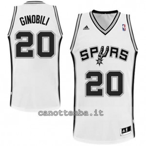 maglia manu ginobili #20 san antonio spurs revolution 30 bianca