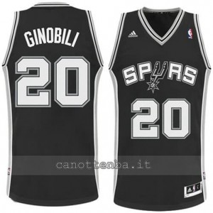 maglia manu ginobili #20 san antonio spurs revolution 30 nero