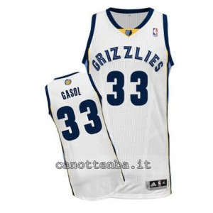 maglia marc gasol #33 memphis grizzlies revolution 30 bianca