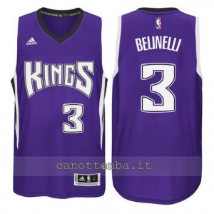 maglia marco belinelli #3 sacramento kings 2014-2015 porpora