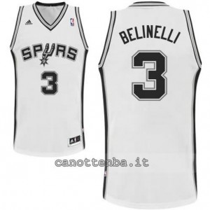 maglia marco belinelli #3 san antonio spurs revolution 30 bianca