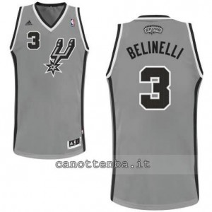 maglia marco belinelli #3 san antonio spurs revolution 30 grigio