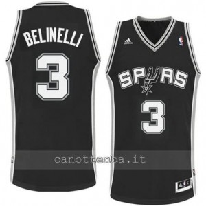 maglia marco belinelli #3 san antonio spurs revolution 30 nero