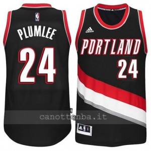 maglia mason plumlee #24 portland trail blazers 2014-2015 nero