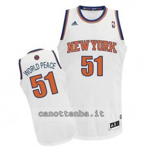 maglia metta world peace #51 new york knicks bianca