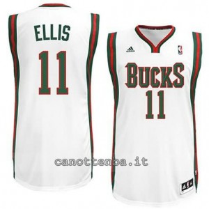 maglia monta ellis #11 milwaukee bucks revolution 30 bianca