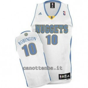 maglia nate robinson #10 denver nuggets revolution 30 bianca