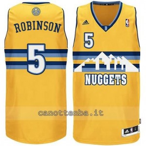 maglia nate robinson #5 denver nuggets revolution 30 giallo