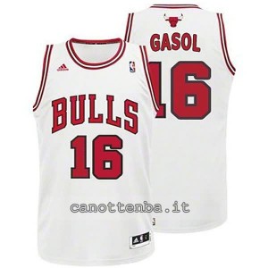 maglia nba bambino chicago bulls pau gasol #16 bianca